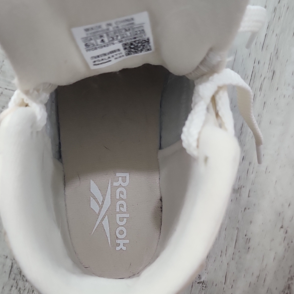 Reebok Women's White and Gray High-Top Sneakers - Picture 7 of 8